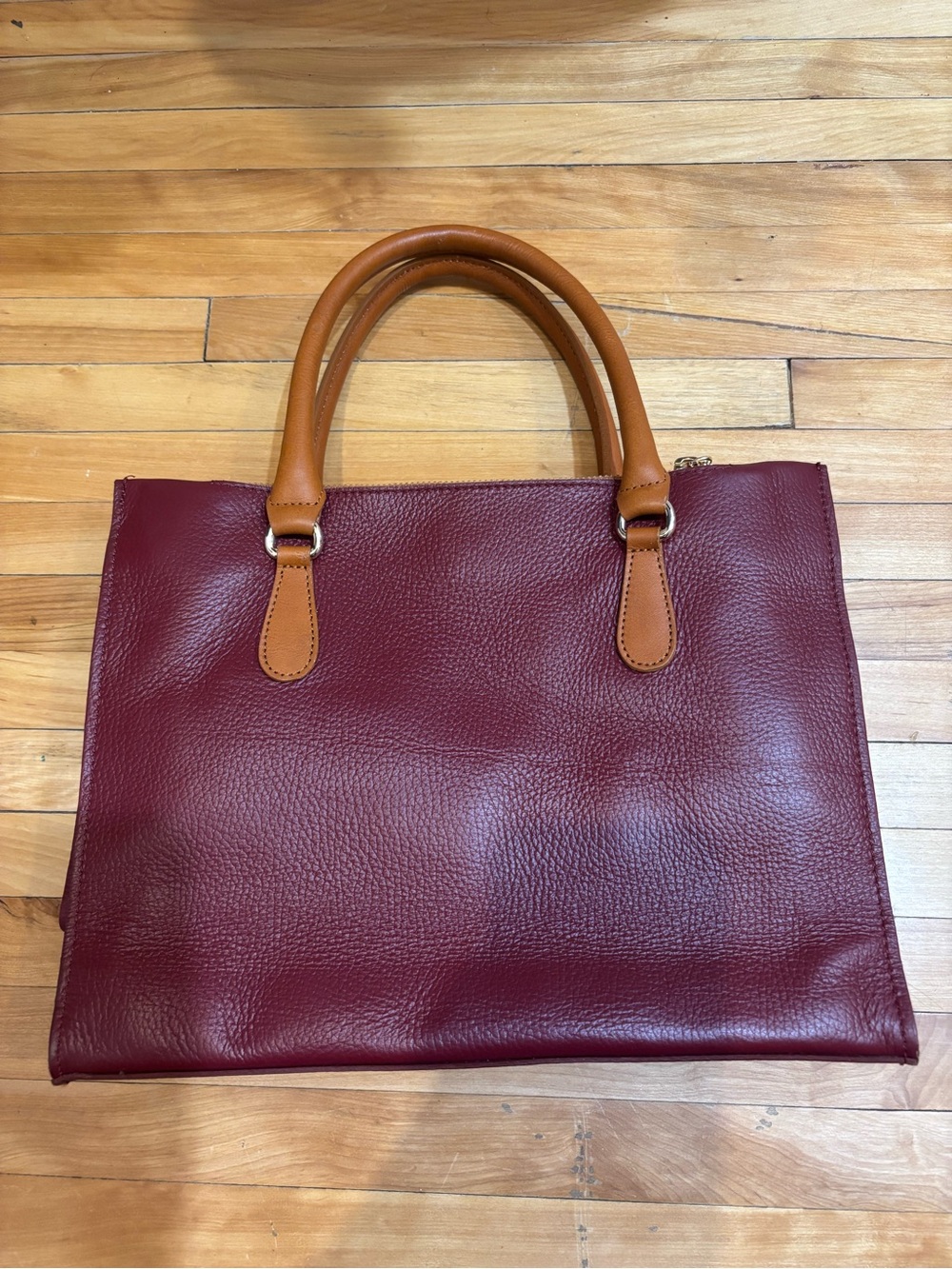 Burgundy leather Valentina bag